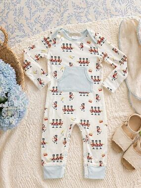 Beaufort bonnet company Nutcracker Print Pocket One-Piece 12-18 mos